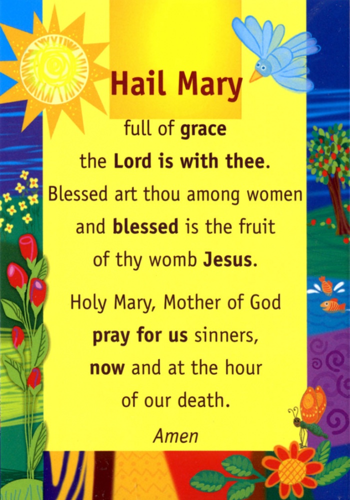 hail mary prayer coloring pages for children - photo #49