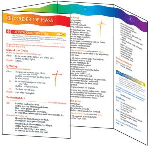 Order of Mass Card (Enlarged version - Full colour / laminated)