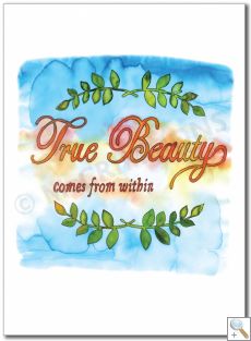 What is Beauty: True beauty comes from within - Banner BAN669