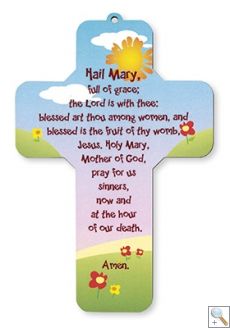 Wooden Cross: Hail Mary (CBC12484)