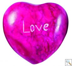 Message Stone: Love Heart (Pink)