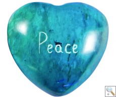 Message Stone: Peace Heart (Blue)