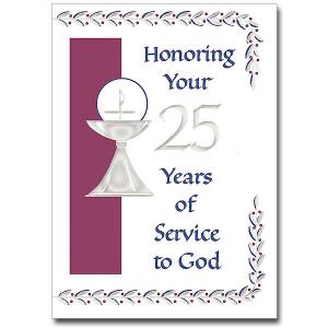 25th Priest Anniversary Card Pk5 - CL1755