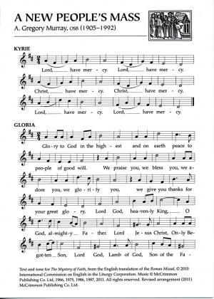 A New People's Mass (A) - People's card - REVISED EDITION 2011