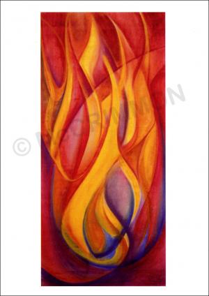 Burning Flame - Notecard