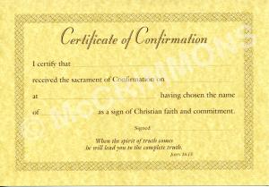 Certificate - Confirmation (A5)