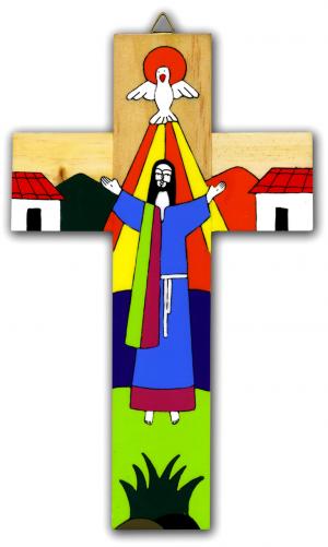 Christ is Risen - Wooden Cross