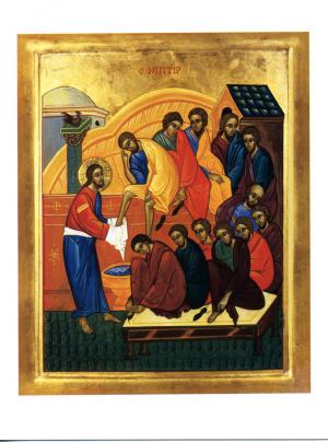 Washing of Feet Icon Greeting Card - Pk10 - CA6759