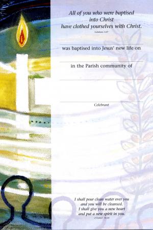 Certificate - Baptism 2/ Pack 25