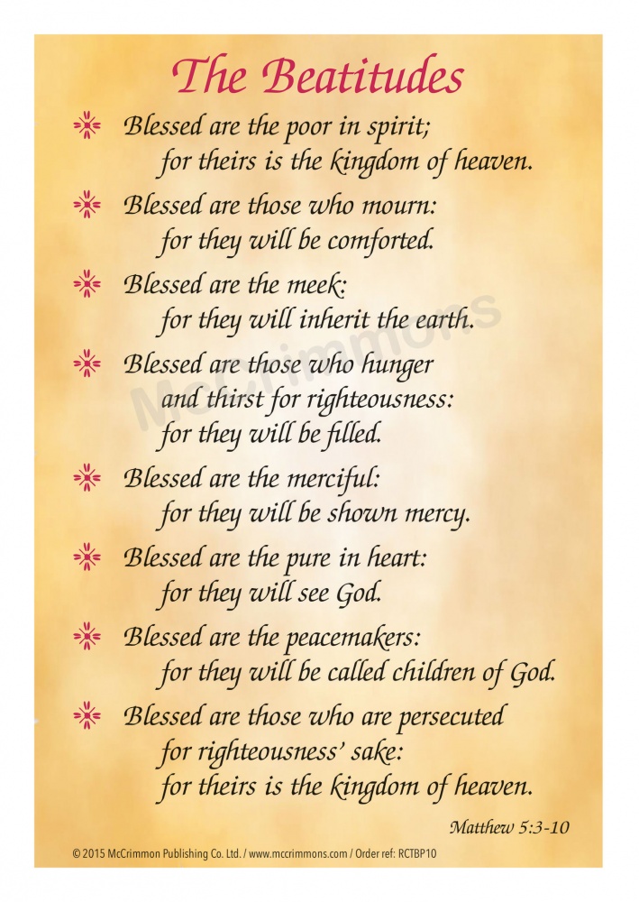 What Are The 9 Beatitudes - Printable Templates