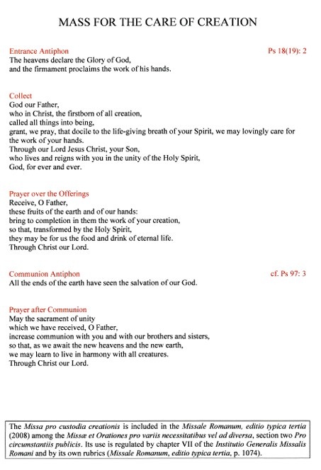 Download - Mass for the Care of Creation - Free Download (PDF)