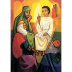 Jesus teaching in the temple - Banner