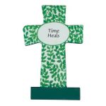Wooden Message Cross: Time Heals 3 1/2'' (CBC12540)