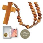 Olive Wood Bead Rosary (CBC62538)
