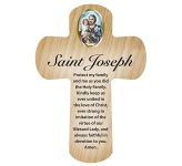 Wooden Pocket Cross - Saint Joseph