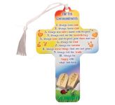 Wooden Cross: The Ten Commandments (CBC12469)