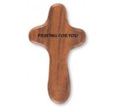 Wooden Holding Cross with Engraved Prayer: Praying for you