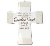 Guardian Angel Glazed Porcelain Cross (CBC12829)