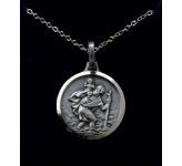 St Christopher Silver Plated Pendant