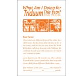 What Am I Doing for Triduum This Year? For Teens