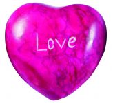 Message Stone: Love Heart (Pink)