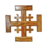 Jerusalem 8cm Olive Wood Cross