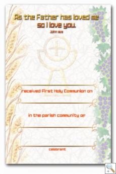 Certificate - First Holy Communion (FHC6) 