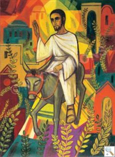 Jesus enters Jerusalem - Banner