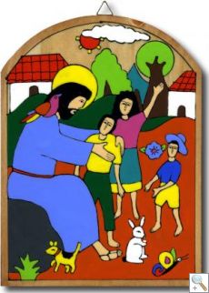 Jesus Blesses the Children (2) Plaque