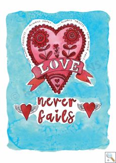 Love Scripture: Love never fails - Banner BAN685