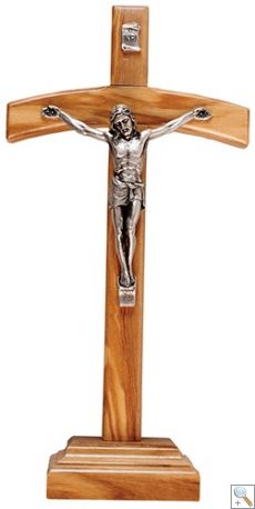Olive Wood Standing Crucifix 8 1/2'' (CBC11658)