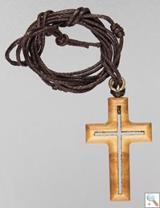 Wooden Cross Pendant (CBC12050) 