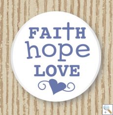 Porcelain Pocket Token: Faith, Hope, Love PK6
