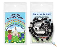 Children's Wooden Rosary Beads Pk6