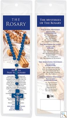 Wooden Bead Rosaries with Bookmark