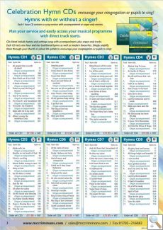 Celebration Hymnal for Everyone CD's Track Listing- FREE PDF download
