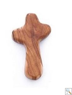 Small Olive Wood Holding Cross