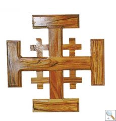 Jerusalem 8cm Olive Wood Cross