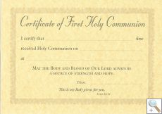 Certificate - First Holy Communion (A5)